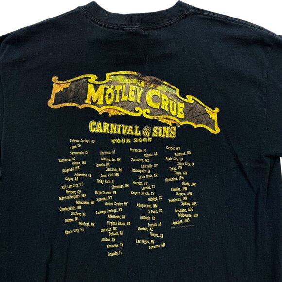 Motley Crue Carnival Of Sins 2005 Anvil Vintage Tour Concert Shirt Size Medium - Picture 4 of 7